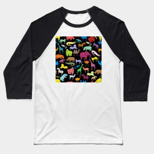 Tossed Jungle Critters Baseball T-Shirt